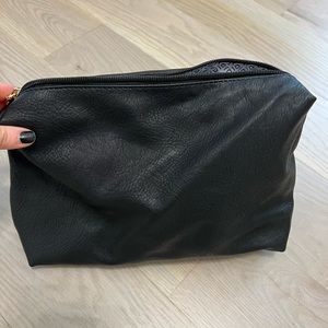 NEW - Antik Kraft black vegan leather bag with gold zipper